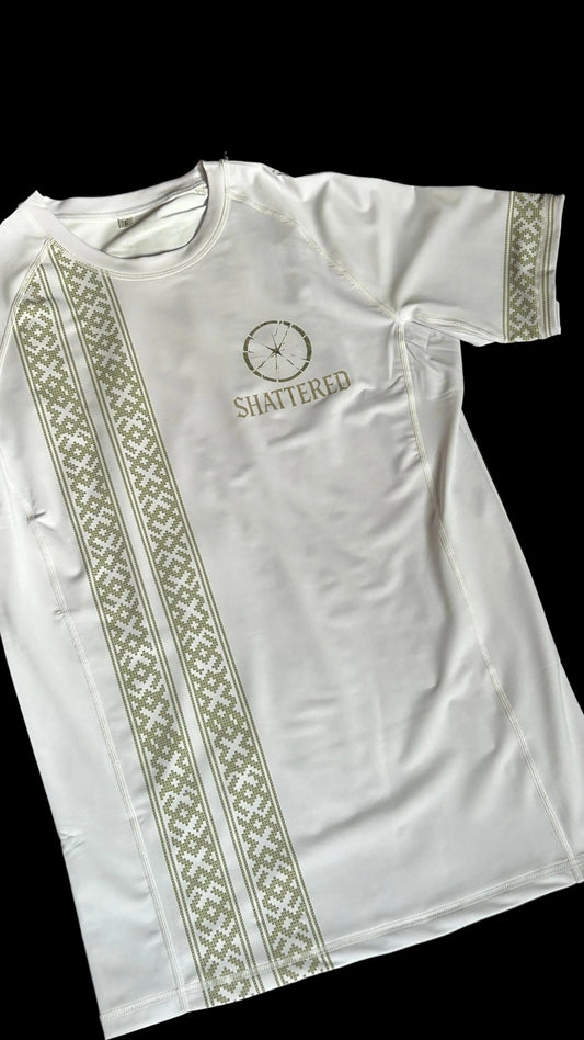 Jabal 1.0–White Short Sleeve Rash Guard