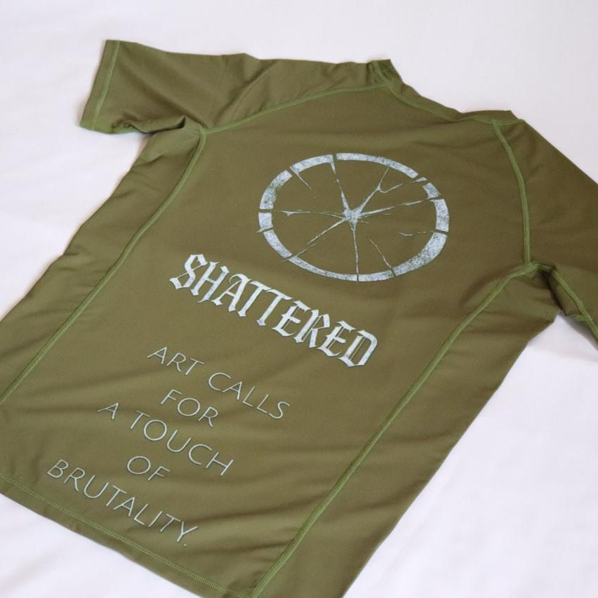 Roots 1.0 Olive Green Short Sleeve Rash Guard